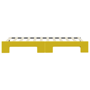 Dagbädd utdragbar gul 80x200 cm sammet