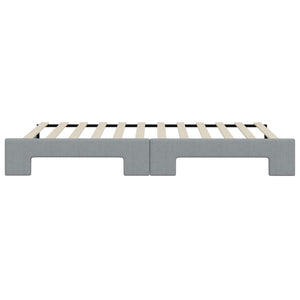 Dagbädd utdragbar ljusgrå 90x200 cm tyg