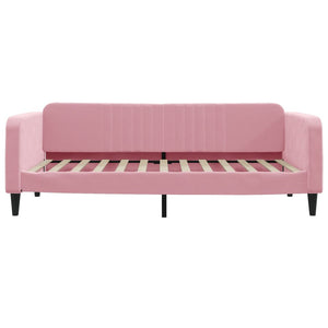 Dagbädd utdragbar med lådor rosa 100x200 cm sammet