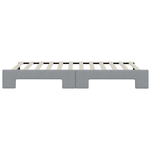 Dagbädd utdragbar ljusgrå 90x200 cm tyg