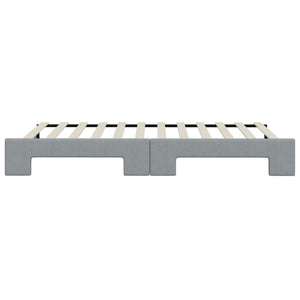 Dagbädd utdragbar ljusgrå 80x200 cm tyg