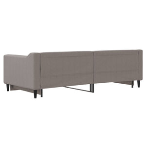 Dagbädd utdragbar taupe 90x200 cm tyg