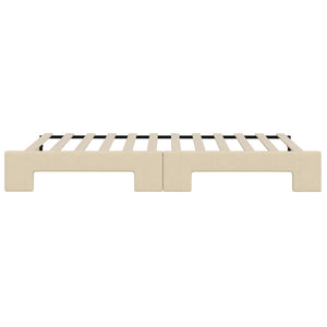 Dagbädd utdragbar gräddvit 80x200 cm tyg