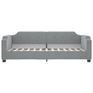 Dagbädd med madrass ljusgrå 100x200 cm tyg