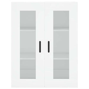 Väggmonterade skåp 2 st vit konstruerat trä