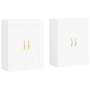 Väggmonterade skåp 2 st vit konstruerat trä