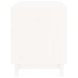 Hundkoja vit 70x50x62 cm massiv furu