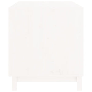 Hundkoja vit 90x60x67 cm massiv furu