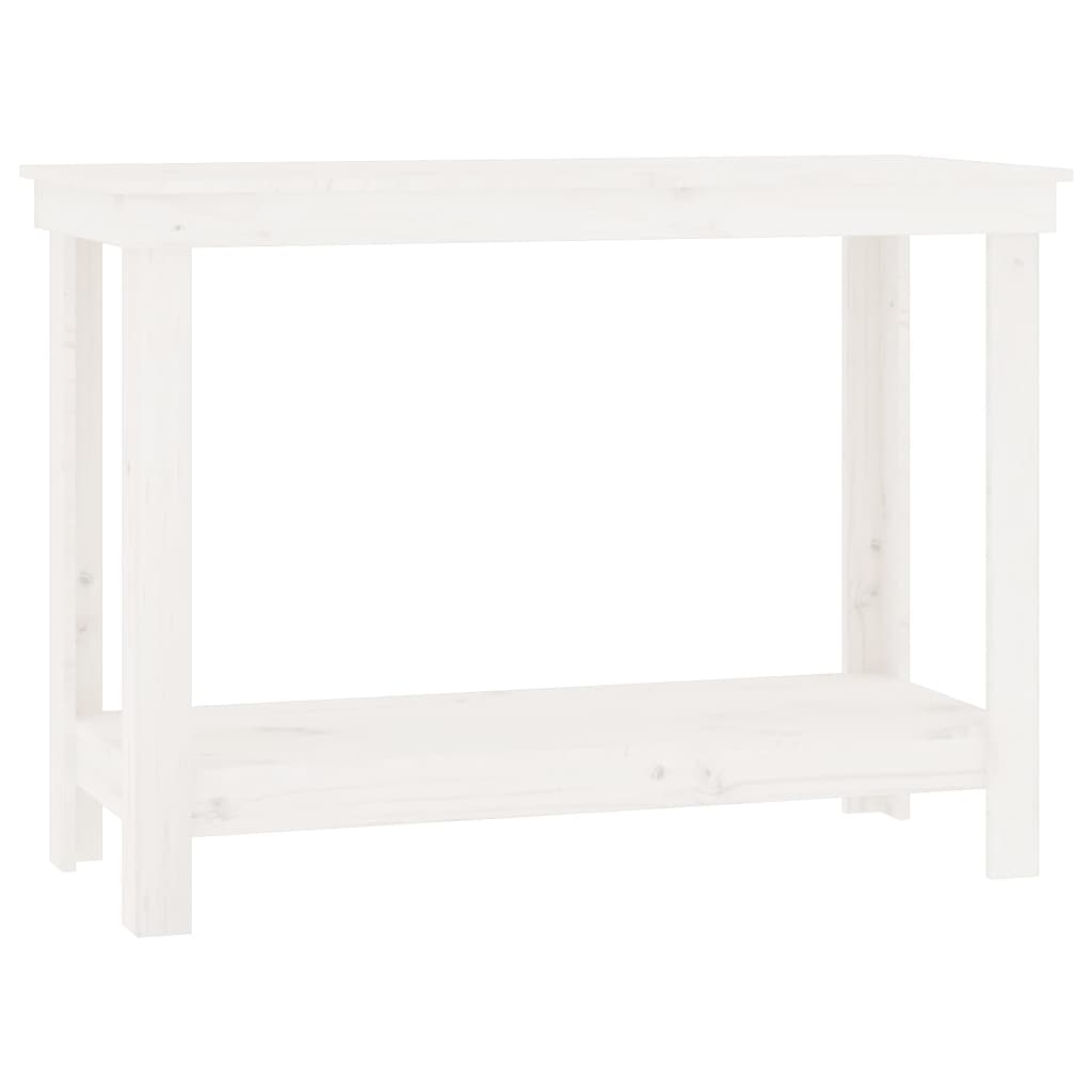 Skobänk vit 110x50x80 cm massiv furu
