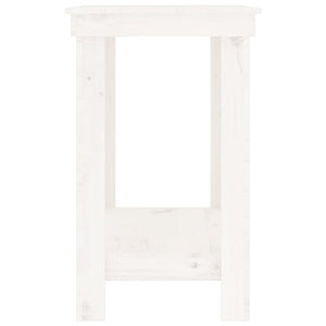 Skobänk vit 110x50x80 cm massiv furu