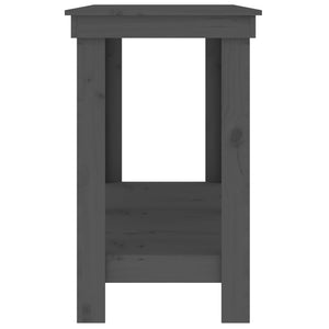 Skobänk grå 140x50x80 cm massiv furu