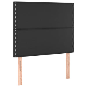 Ramsäng med madrass svart 120x200 cm konstläder