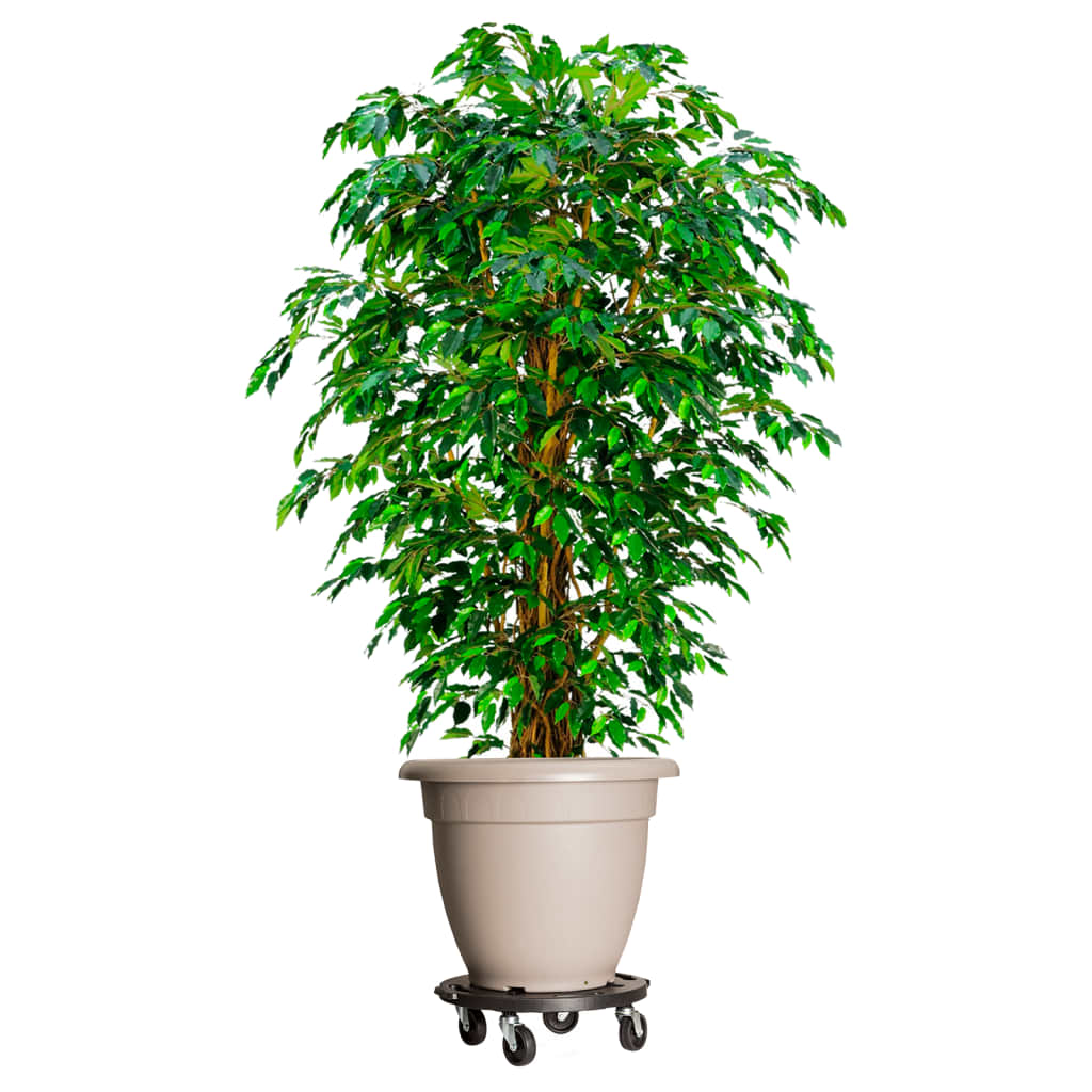 Blomvagnar med hjul 2 st diameter 40 cm svart 275 kg