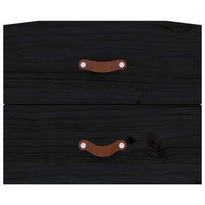 Väggmonterade sängbord svart 50x36x40 cm