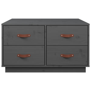 Soffbord grå 80x80x45 cm massiv furu