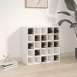 Vinskåp vit 56x25x56 cm massivt trä furu