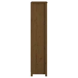 Bokhylla honungsbrun 50x35x154 cm massiv furu