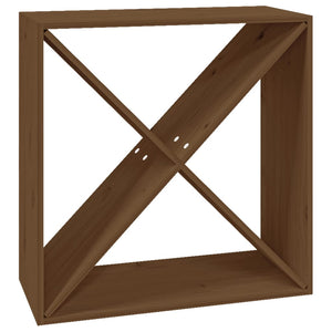 Vinskåp honungsbrun 62x25x62 cm massiv furu