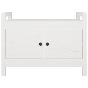 Skobänk vit 80x40x60 cm massiv furu