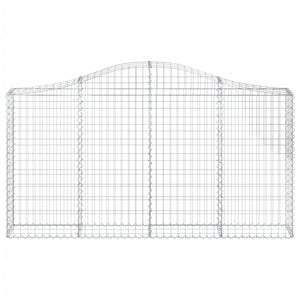 Gabioner bågformade 13 st 200x30x100/120 cm galvaniserat järn