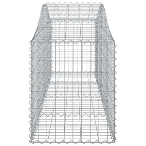 Gabioner bågformade 5 st 200x50x60/80 cm galvaniserat järn