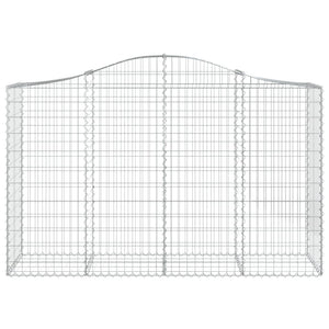 Gabioner bågformade 12 st 200x50x120/140 cm galvaniserat järn