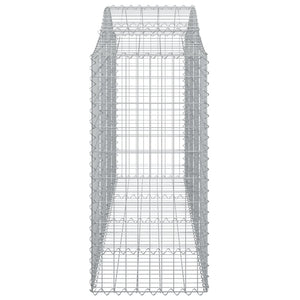 Gabioner bågformade 12 st 200x50x120/140 cm galvaniserat järn