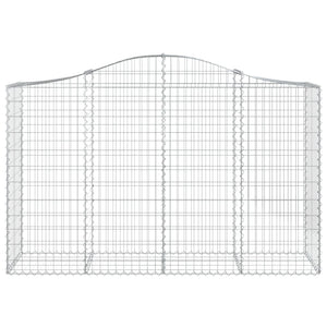 Gabioner bågformade 25 st 200x50x120/140 cm galvaniserat järn