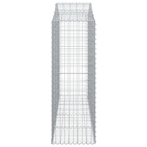 Gabioner bågformade 15 st 200x50x140/160 cm galvaniserat järn