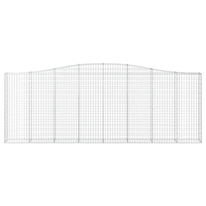 Gabioner bågformade 20 st 400x30x140/160 cm galvaniserat järn