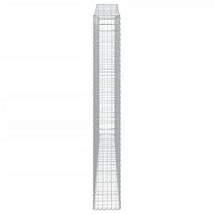 Gabioner bågformade 6 st 400x30x220/240 cm galvaniserat järn