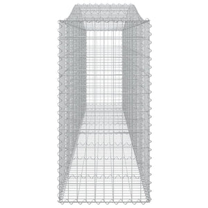 Gabioner bågformade 15 st 400x50x100/120 cm galvaniserat järn