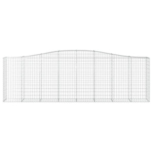 Gabioner bågformade 25 st 400x50x120/140 cm galvaniserat järn