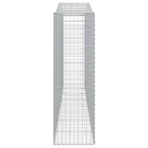 Gabion bågformad 8 st 400x50x160/180 cm galvaniserat järn