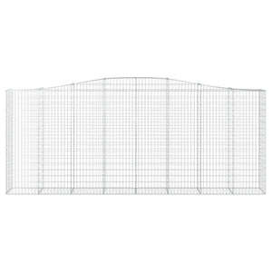 Gabion bågformad 10 st 400x50x160/180 cm galvaniserat järn