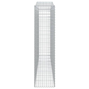 Gabioner bågformade 9 st 400x50x200/220 cm galvaniserat järn