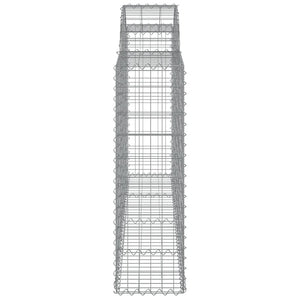 Gabioner bågformade 12 st 200x30x100/120 cm galvaniserat järn