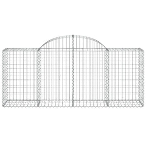 Gabioner bågformade 20 st 200x50x80/100 cm galvaniserat järn