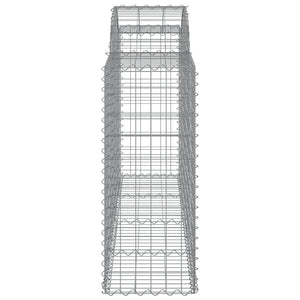 Gabioner bågformade 18 st 200x50x100/120 cm galvaniserat järn