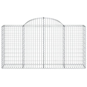 Gabioner bågformade 40 st 200x50x100/120 cm galvaniserat järn