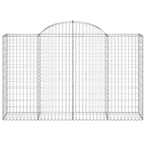 Gabioner bågformade 40 st 200x50x120/140 cm galvaniserat järn