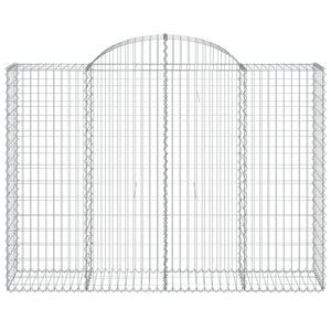 Gabioner bågformade 25 st 200x50x140/160 cm galvaniserat järn