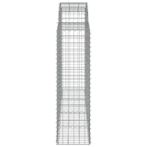 Gabioner bågformade 25 st 200x50x140/160 cm galvaniserat järn