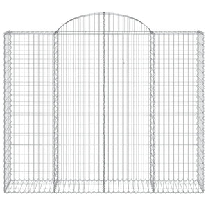 Gabioner bågformade 14 st 200x50x160/180 cm galvaniserat järn