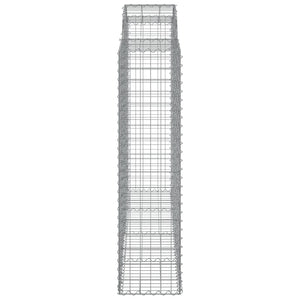 Gabioner bågformade 18 st 200x50x160/180 cm galvaniserat järn