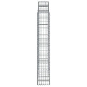 Gabioner bågformade 8 st 200x50x180/200 cm galvaniserat järn