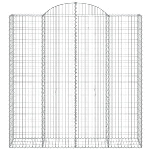 Gabioner bågformade 10 st 200x50x200/220 cm galvaniserat järn