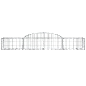Gabioner bågformade 10 st 300x50x40/60 cm galvaniserat järn