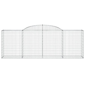 Gabioner bågformade 30 st 300x50x100/120 cm galvaniserat järn