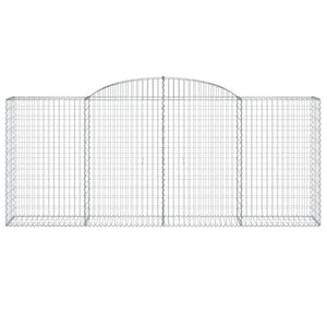Gabioner bågformade 15 st 300x50x120/140 cm galvaniserat järn